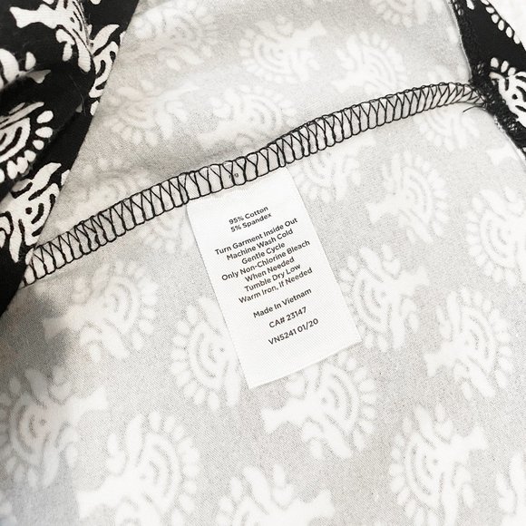 NWT Talbots Tee Black and White 3/4 Sleeve Size XS* - Picture 4 of 6